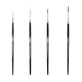 Kolinsky Sable Artist Paint Brush Set - Detail Rounds, 4-Piece