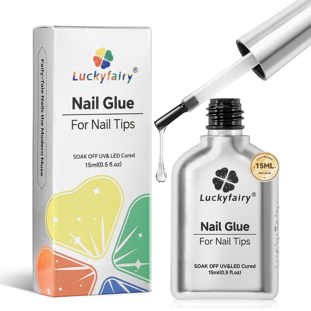 Super Strong Clear Nail Glue Gel 15ml for Nail Tips & Extensions