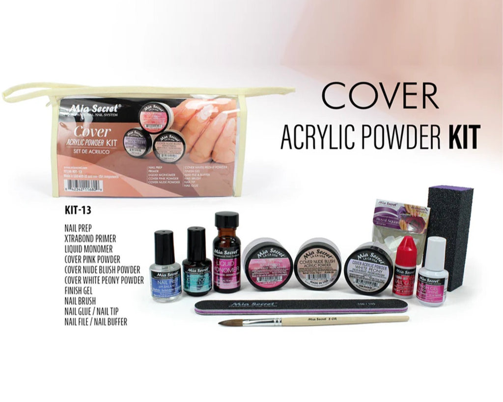 Professional Acrylic Nail Cover Powder Kit 12-Piece Salon-Grade Set