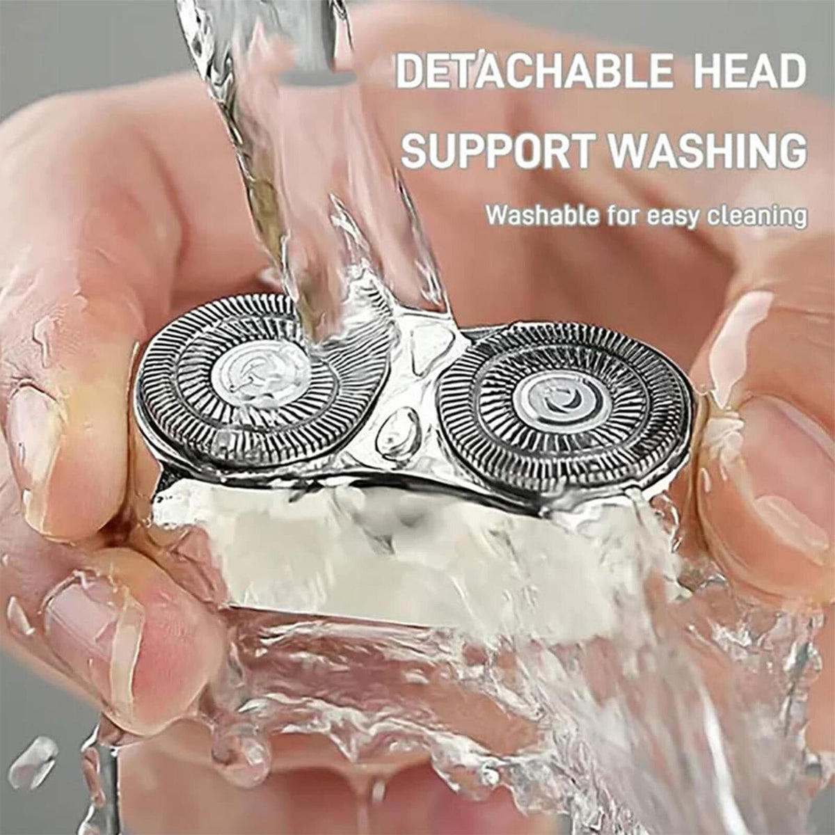 Dual-Head Portable Electric Shaver for Men USB Rechargeable Travel Grooming Razor