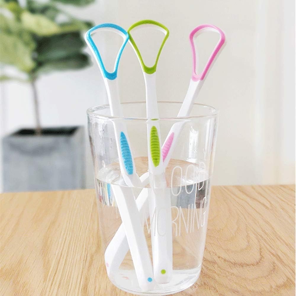 BPA-Free Tongue Scraper with Travel Case for Oral Hygiene - Reusable and Gentle Cleaning