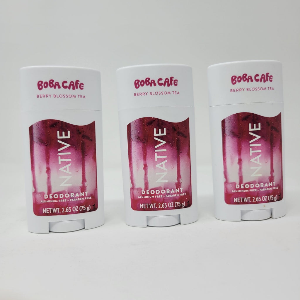 Native Berry Blossom Tea Scented Aluminum-Free Deodorant - 2.65 Oz Each, Pack of 3