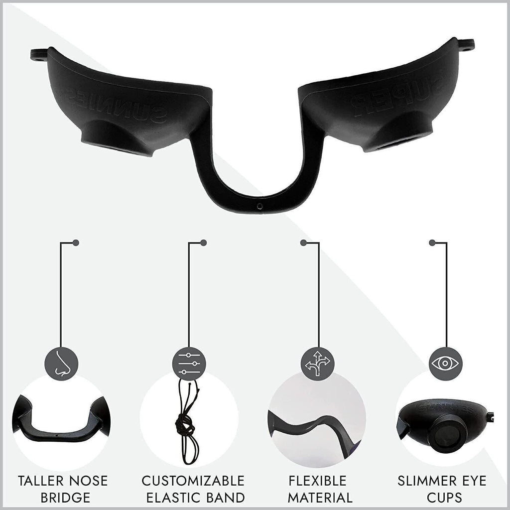 2 Pack UV Eye Protection Tanning Bed Goggles - Flexible, FDA Compliant