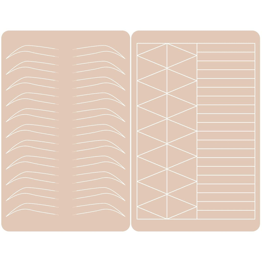Microblading Practice Silicone Skin - Double-Sided Brow Training Pads (3 pcs)