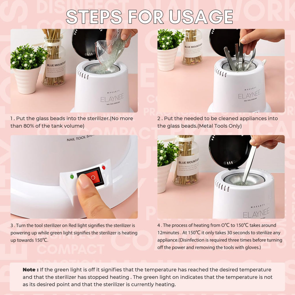 Metal Tool Sterilizer for Manicure Autoclave Salon & Spa Use