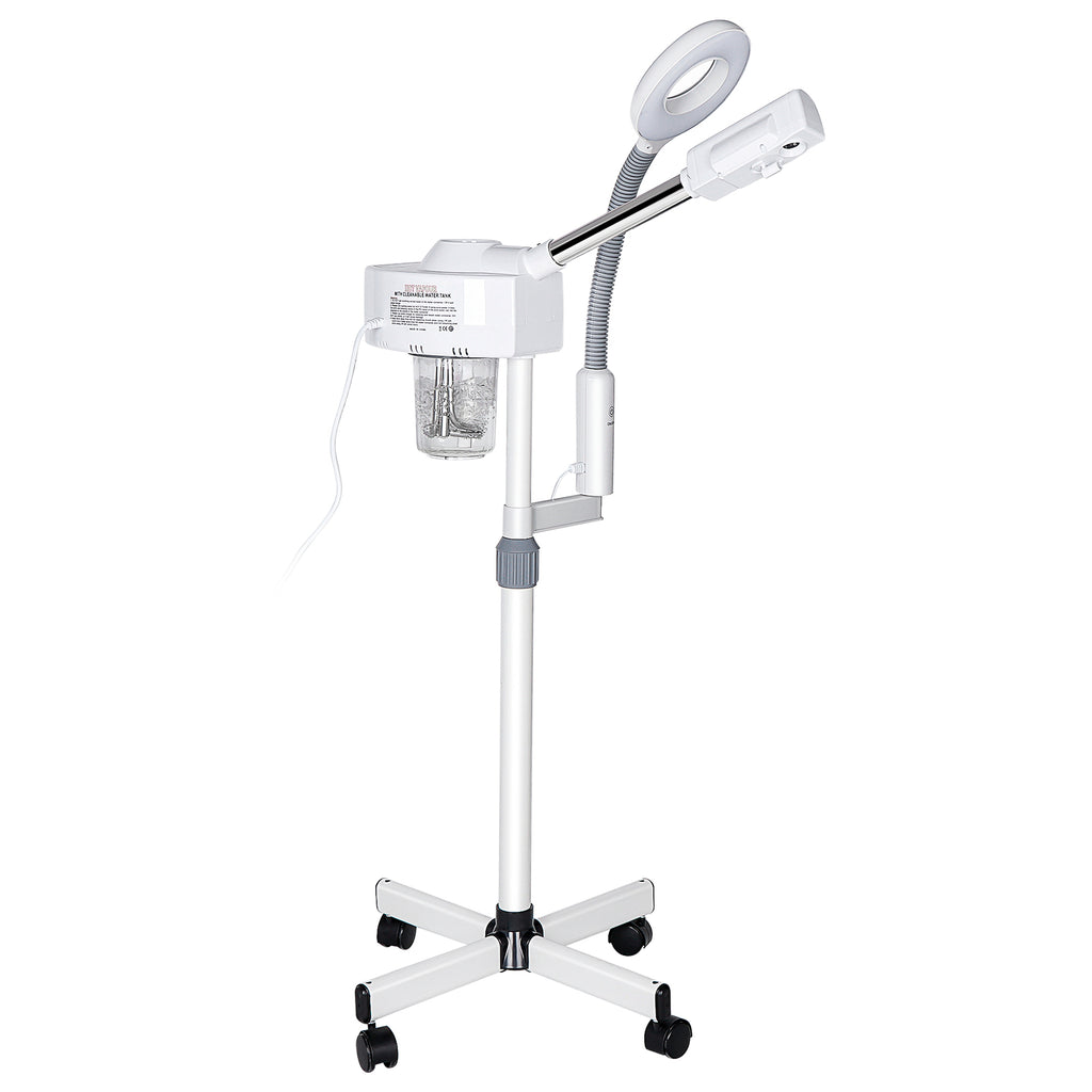 2-in-1 Facial Steamer with Magnifying Lamp and Hot Mist Function