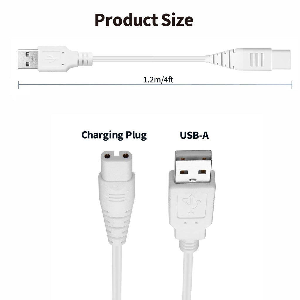 USB Charging Cable for Portable Water Flossers - Compatible with Nicwell Fairywill Aquasonic