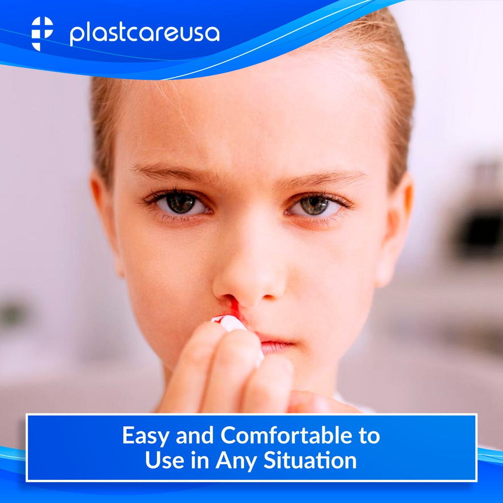 Nose Bleed Stop Plugs - 50 Pack, Extra Absorbent Blood Clotting, Kids & Adults
