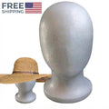Foam Wig Head Display Stand for Wigs Hats Glasses - White Mannequin Head