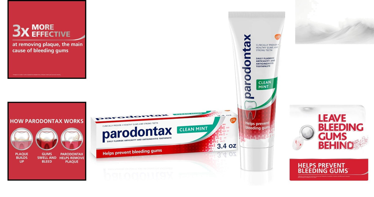 Gingivitis-Fighting Toothpaste 3.4 oz for Bleeding Gums & Cavity Prevention
