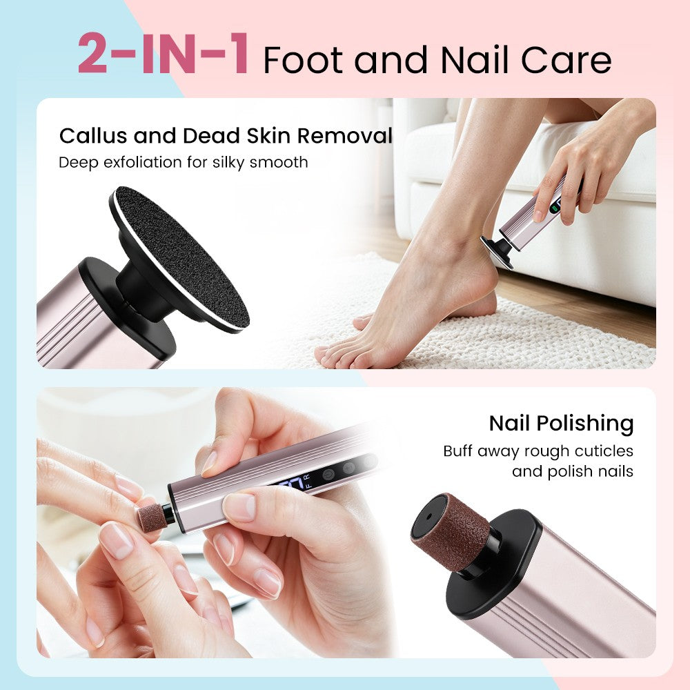 Electric Callus Remover Foot Sander Pedicure Tool with 9 Speeds & LCD Display