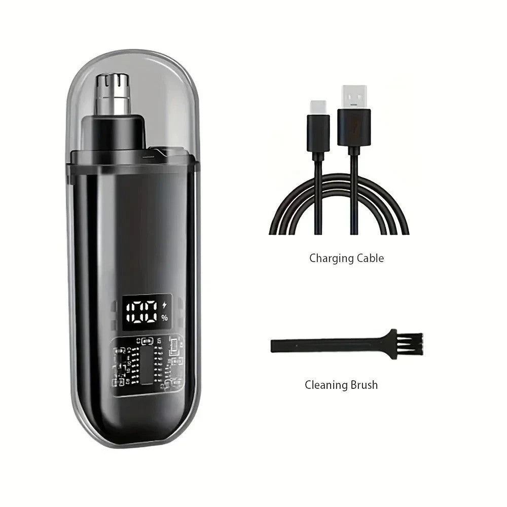 USB Rechargeable Nose & Ear Hair Trimmer for Men Portable Grooming