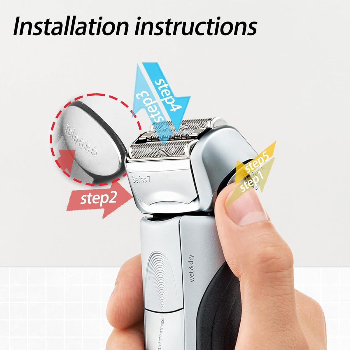 2 Pack Replacement Foil Cutter for Braun Series 7 Electric Shaver 70S