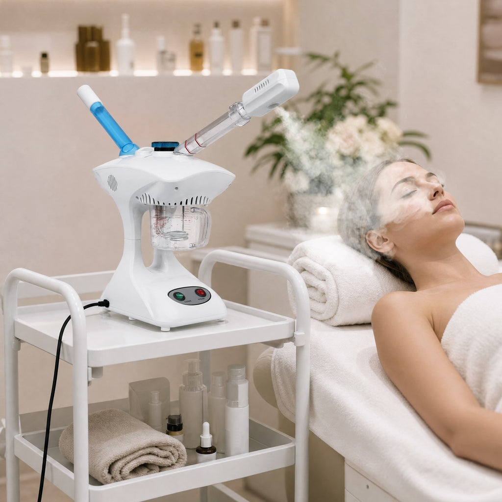Facial Steam Device with Hot & Cold Sprayer - Professional Face Steamer for Skin Care