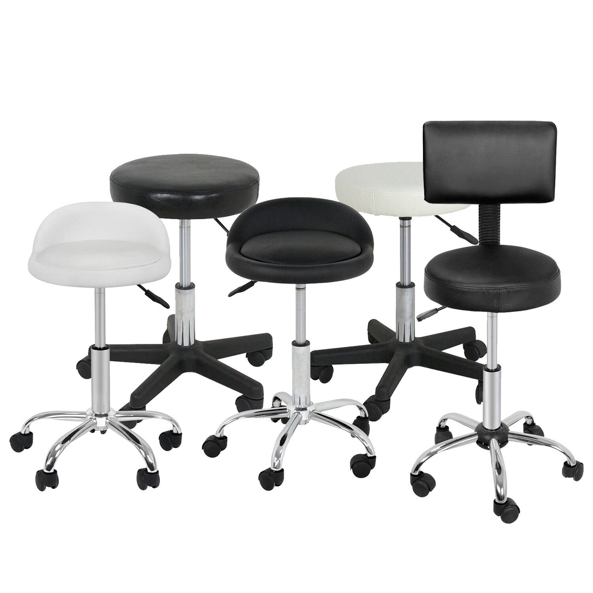 Adjustable Hydraulic Salon & Drafting Stool - Office, Tattoo, Spa, Barber