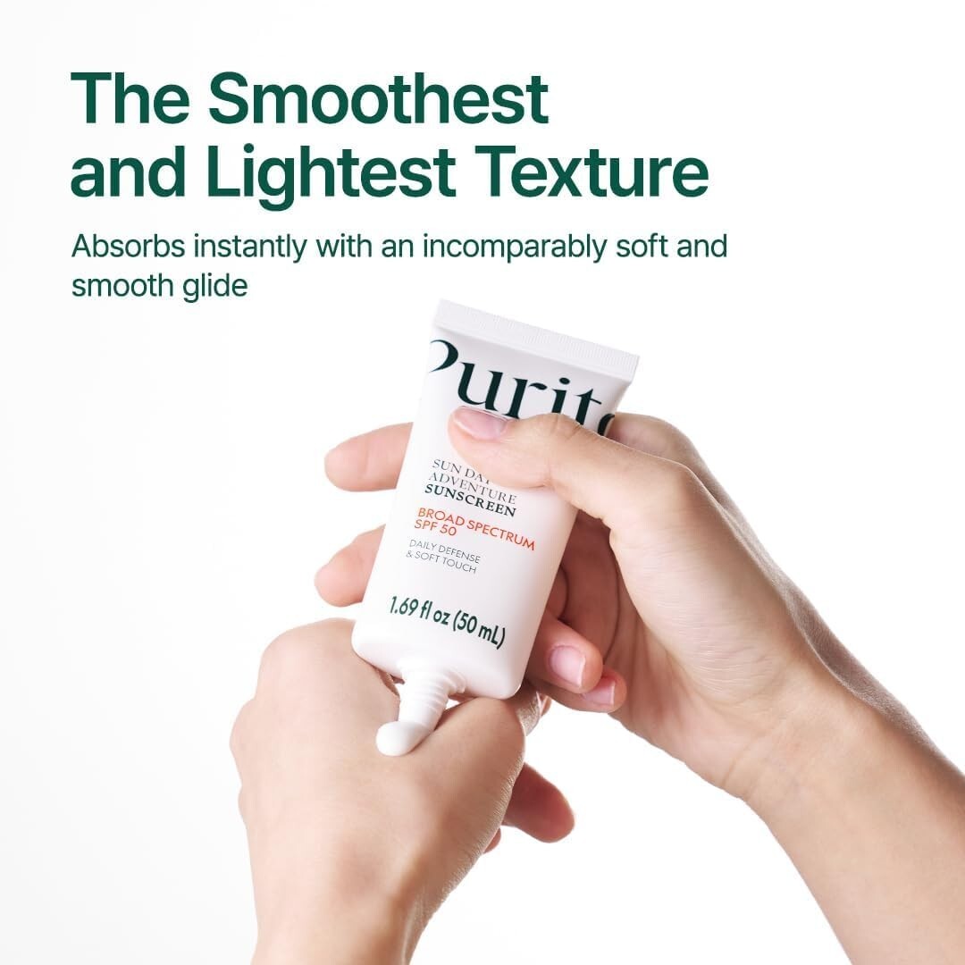 Purito SPF 50 Broad Spectrum Sunscreen - 50ml Light, Hydrating, Makeup-Friendly
