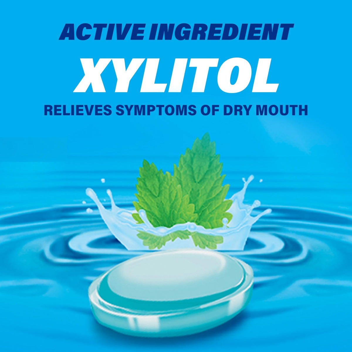Dry Mouth Lozenges with Xylitol - Soothes, Moisturizes & Freshens Breath, Mint Flavor