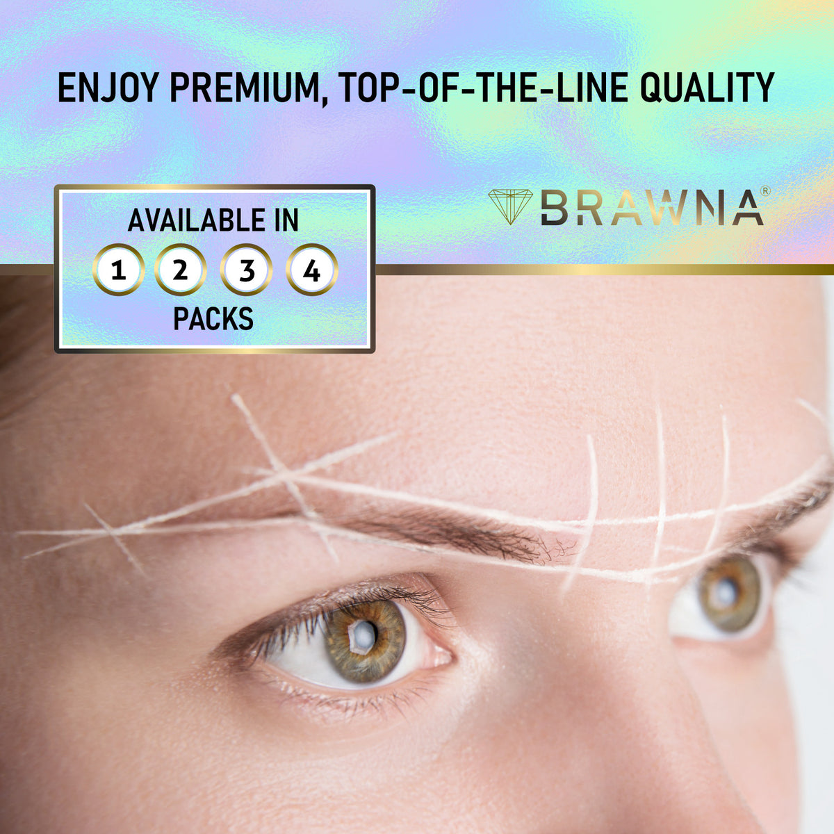 Pre-Inked White Brow Mapping String for Microblading - Ultra-Thin & Hypoallergenic