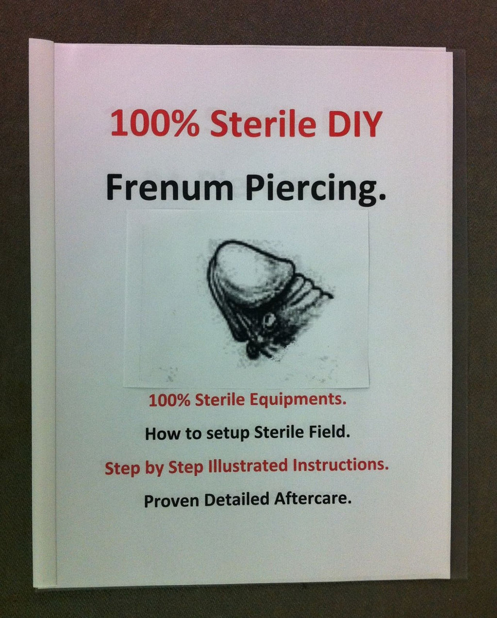 10G Frenum Piercing Kit with Sterile Forceps & Guide - DIY Safe & Sterile