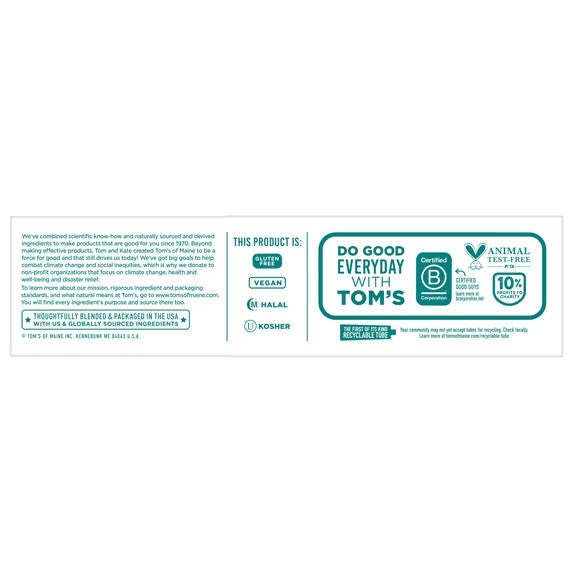 Natural Peppermint Fluoride-Free Toothpaste for Whitening & Tartar Control - 2 Pack