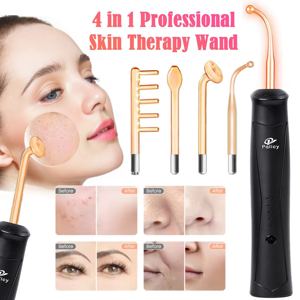High Frequency Facial Wand for Skin Tightening & Acne Treatment - Portable Handheld Device