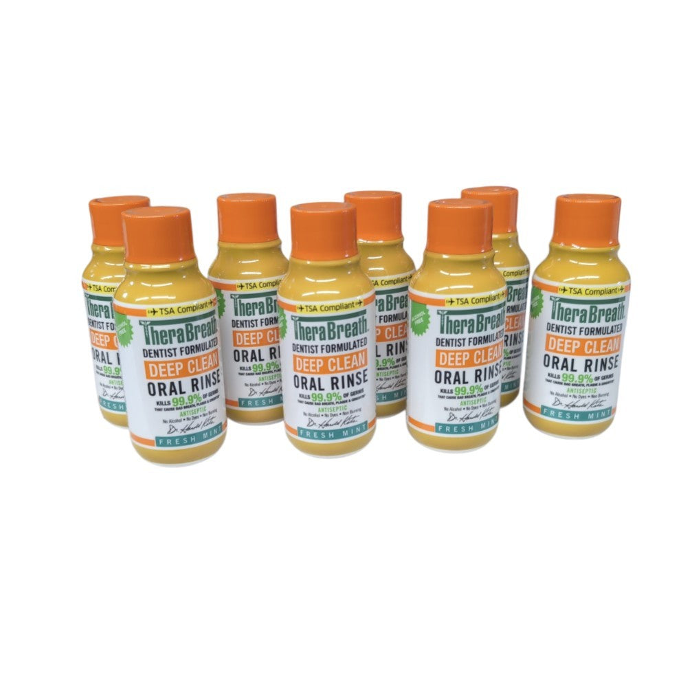 8 Pack Mild Mint Alcohol-Free Mouthwash - Fresh Breath & Oral Hygiene