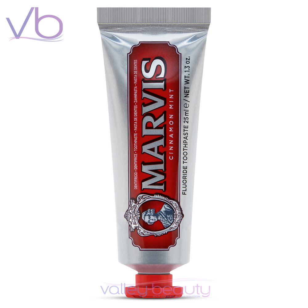 Luxury Cinnamon Mint Toothpaste with Spicy Aromas - Italian Creamy Formula, 85ml & Travel Size
