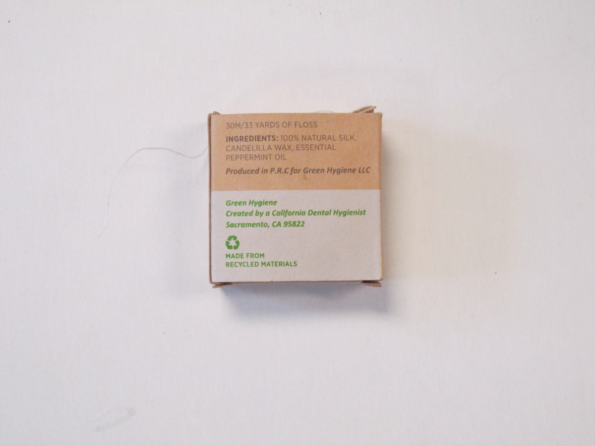Natural Silk Dental Floss Dispenser 4-Pack Mint Eco-Friendly Biodegradable