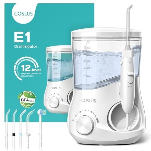 Electric Water Flosser for Teeth with 12 Pressure Settings, Oral Care for Braces & Sensitive Gums