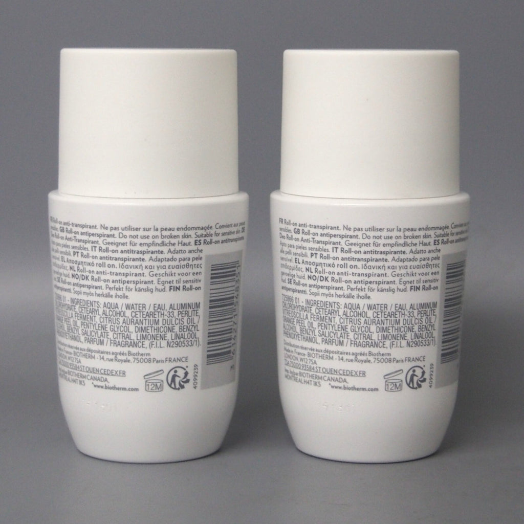 2 Pack Long-Lasting Deodorant Roll-On for Sensitive Skin - 75ml
