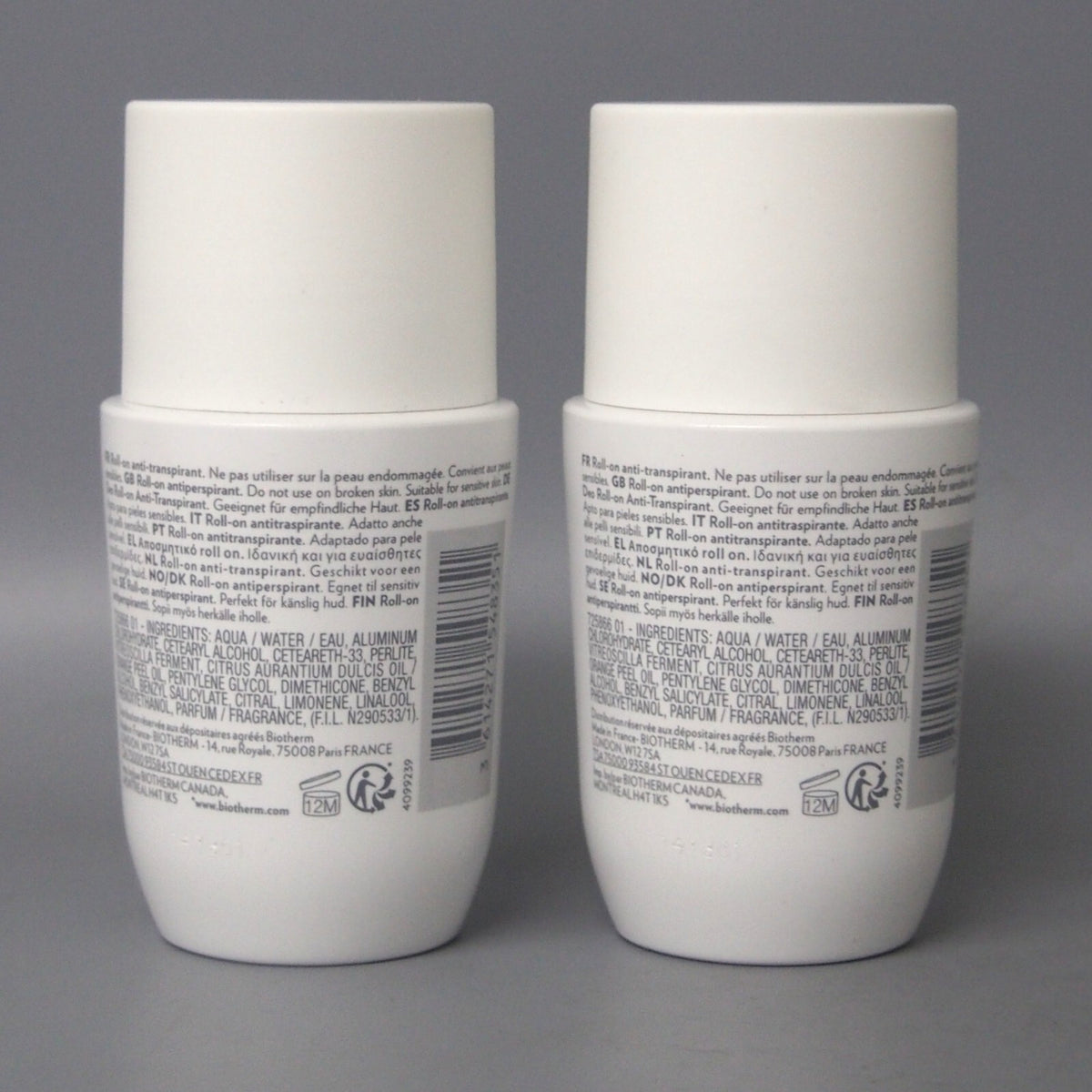 2 Pack Long-Lasting Deodorant Roll-On for Sensitive Skin - 75ml