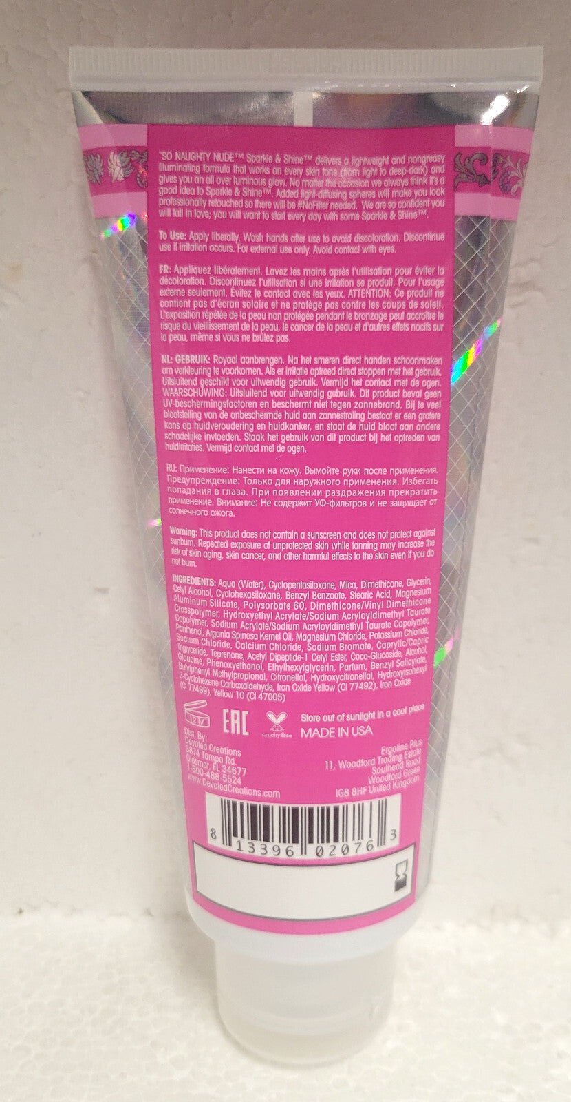 Sparkle & Shine Shimmering Bronzer Lotion for Body - Instant Tan & Glow