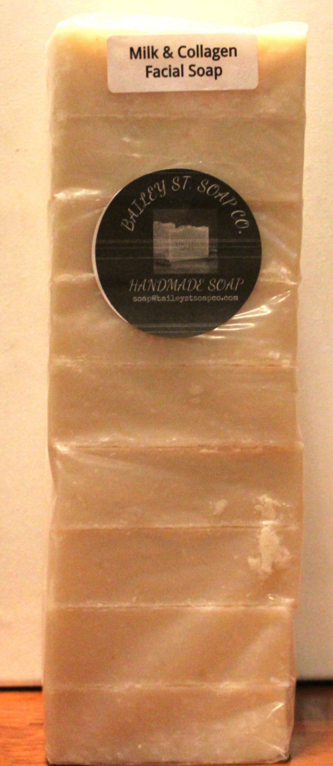 Handmade Milk and Collagen Cold Processed Bar Soap Loaf - 9 Precut Bars, Free Shipping