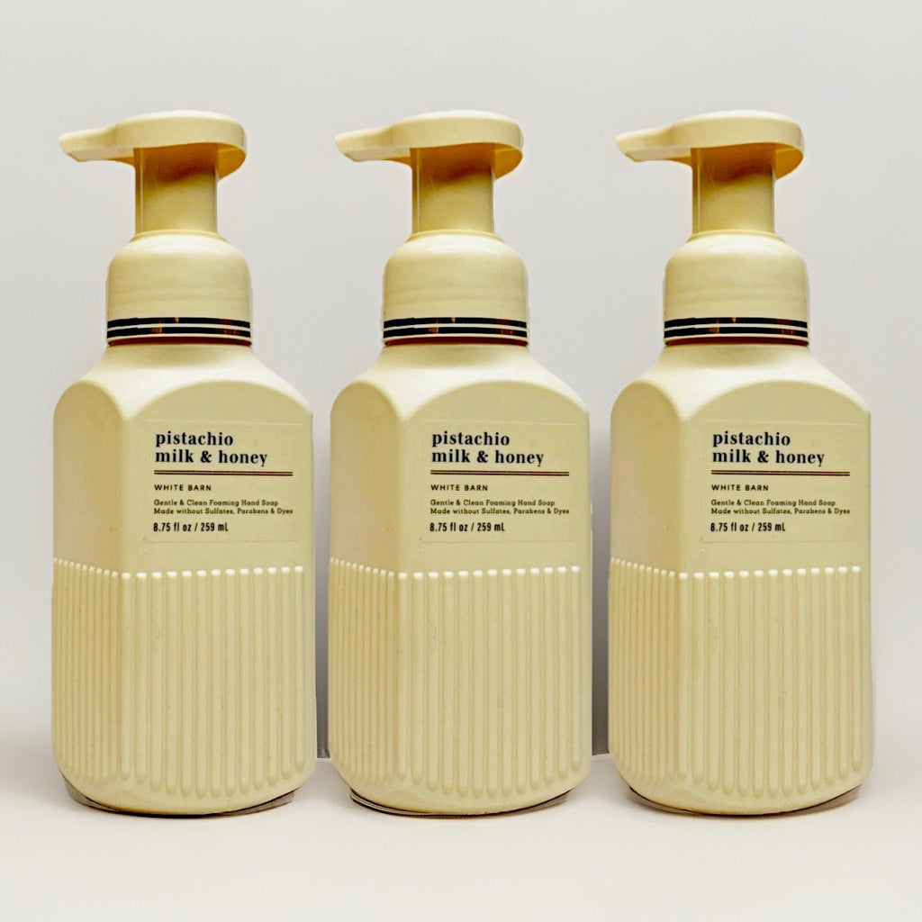 Set of 3 Pistachio Milk Honey Foaming Hand Soaps 8.75 oz - Gentle & Moisturizing