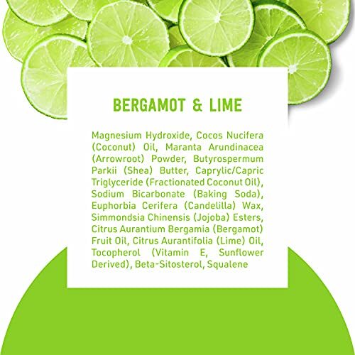 Natural Deodorant Pack of 2 - 24 Hour Odor Protection, Bergamot & Lime