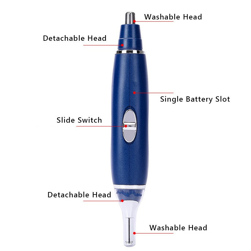 Cordless 3-in-1 Hair Removal & Trimmer Kit for Face Nose Body