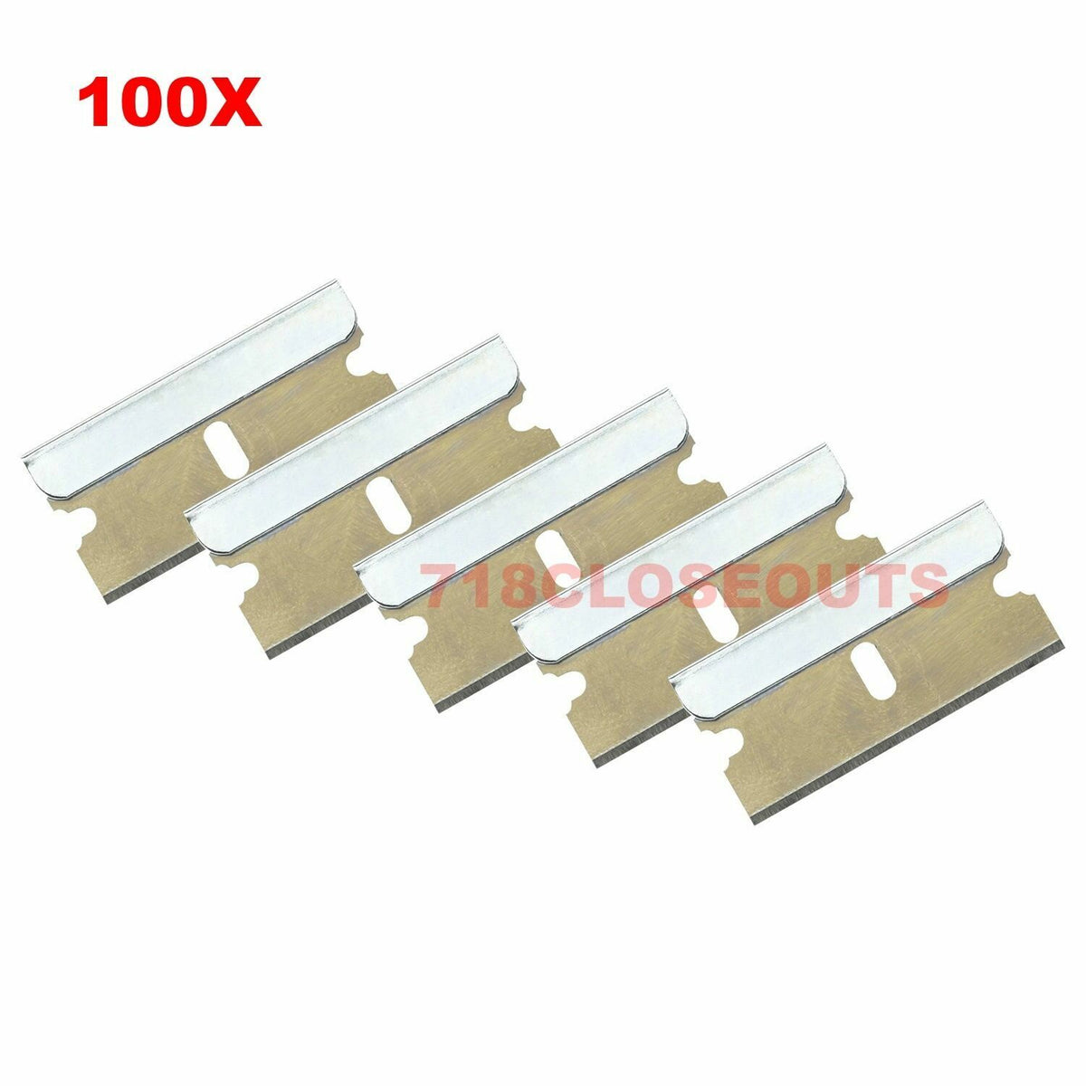 100 Pack Safety Razor Blades - Extra Sharp High Carbon Steel Blades for Shaving & Trimming