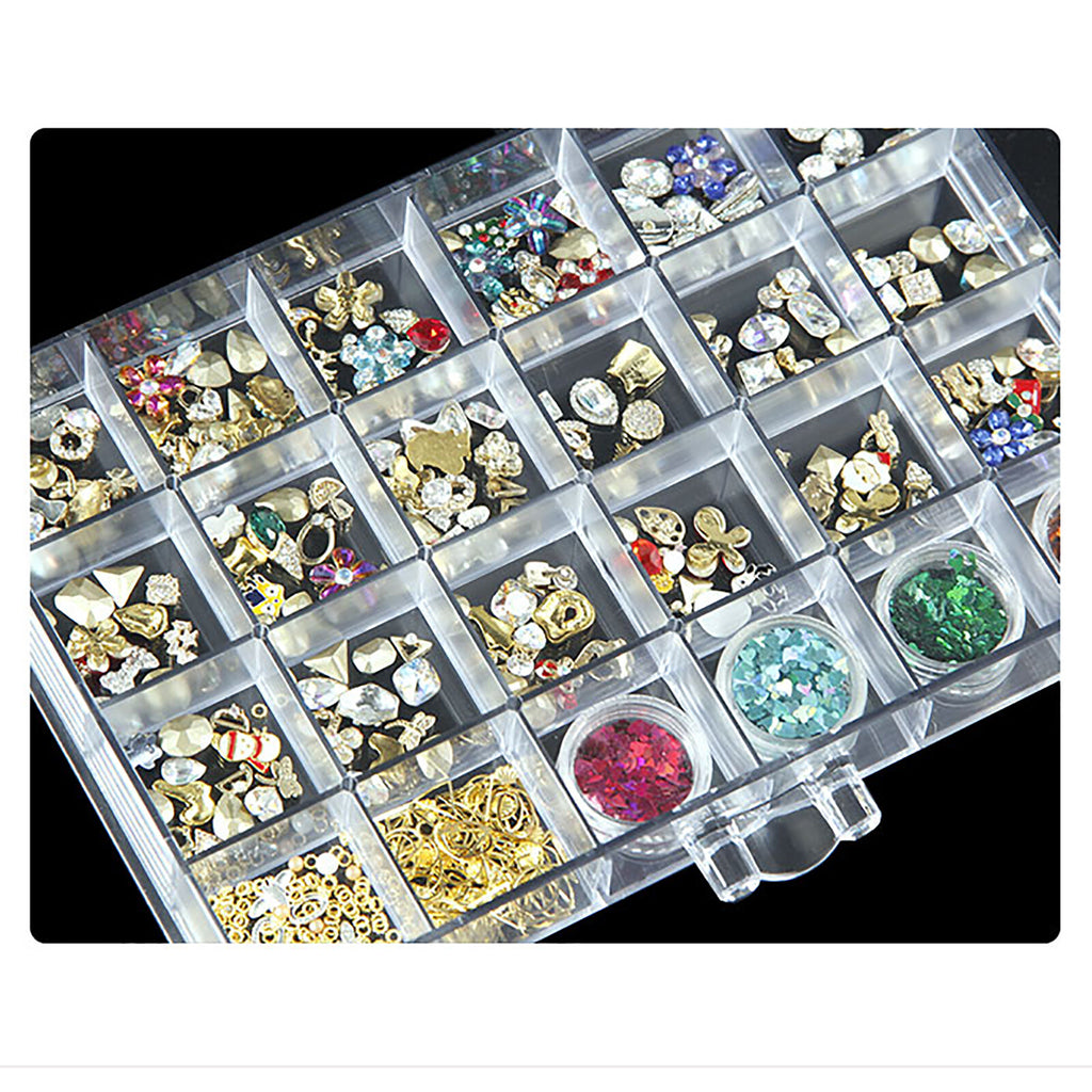 Acrylic Nail Art Storage Case with 5 Layers and 120 Grids - Clear Organizer Box