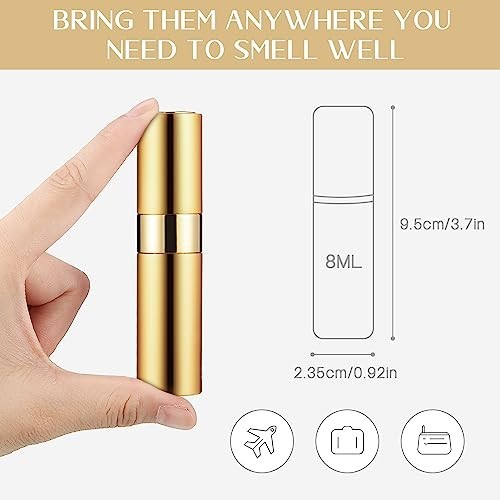 35 Pack Travel Refillable Perfume Spray Bottles - 8ml Mini Cologne Containers