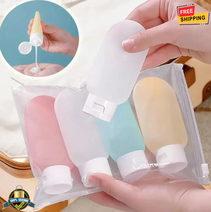 4-Pack 60ml Refillable Travel Bottles Set for Toiletries & Liquids