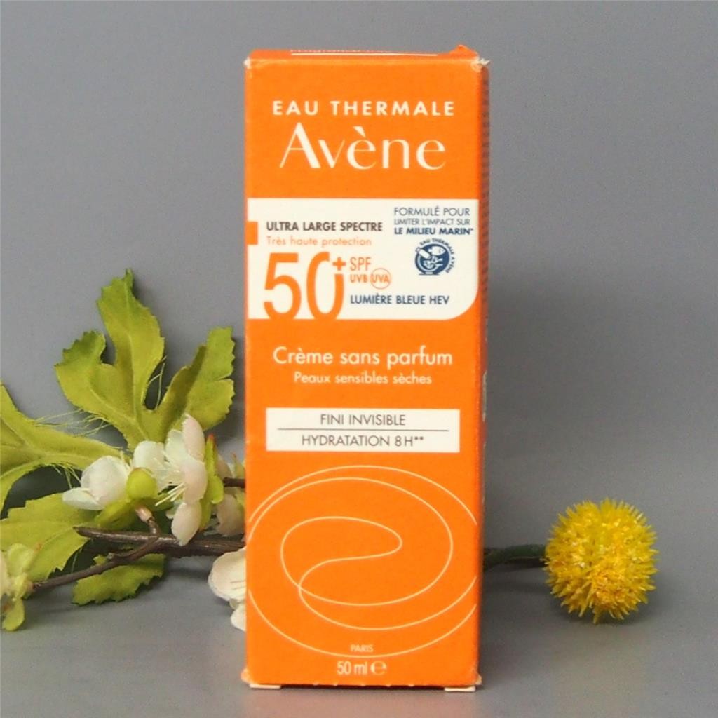 SPF 50+ Sun Cream for Sensitive Skin - Invisible Finish, Waterproof, Fragrance-Free, 50ml
