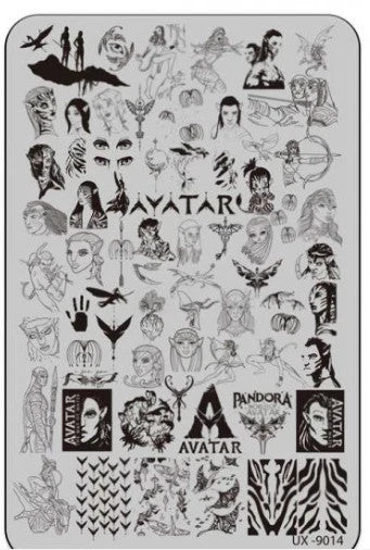 Nail Stamping Plate UX9014 Avatar Movie Nail Art Template