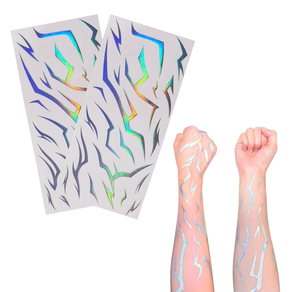 Iridescent Demon Mark Temporary Tattoos – 50 Count K-Style Fashion Drag Look