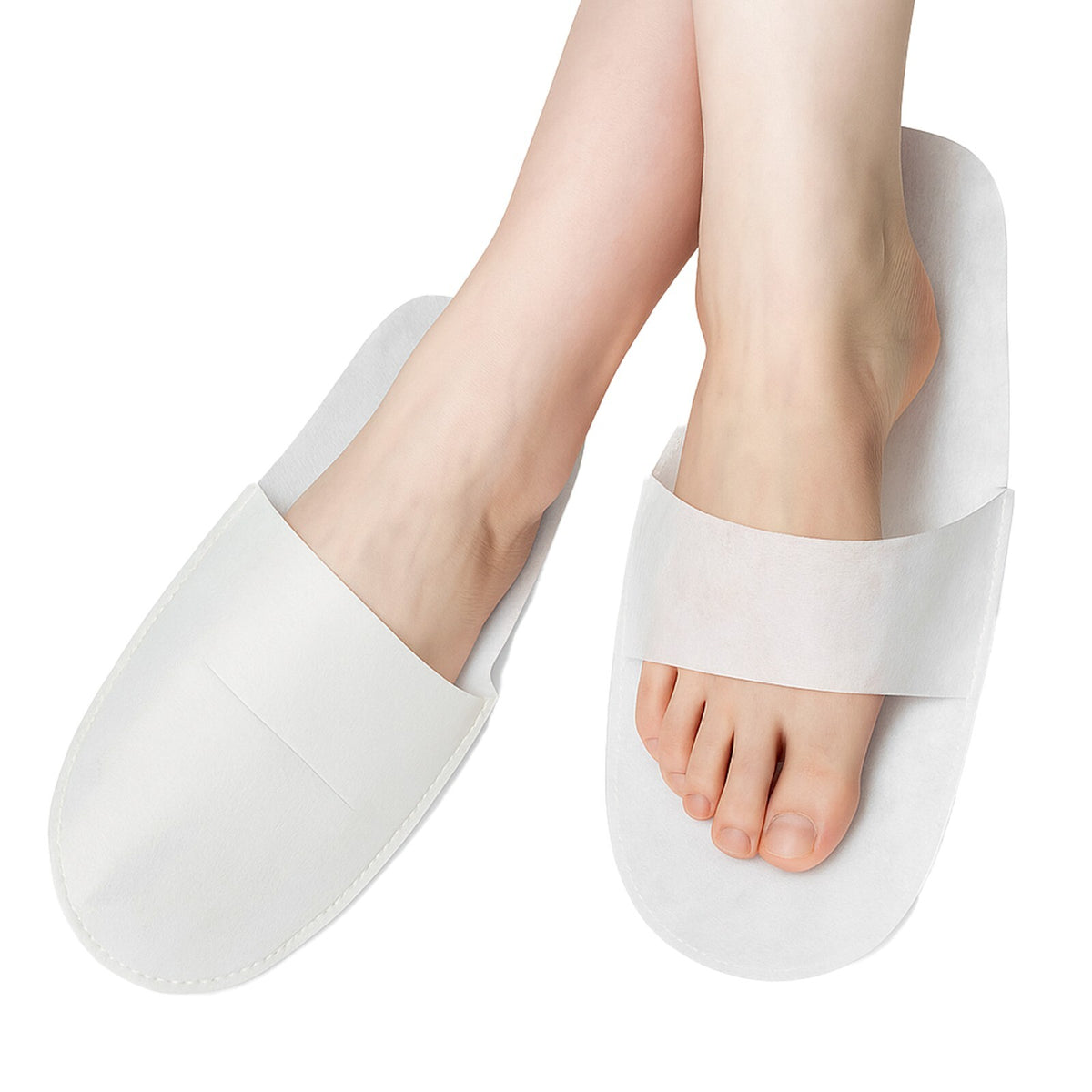 Disposable Pedicure Slippers with Toe Guard for Salon & Spa - 100 Pairs