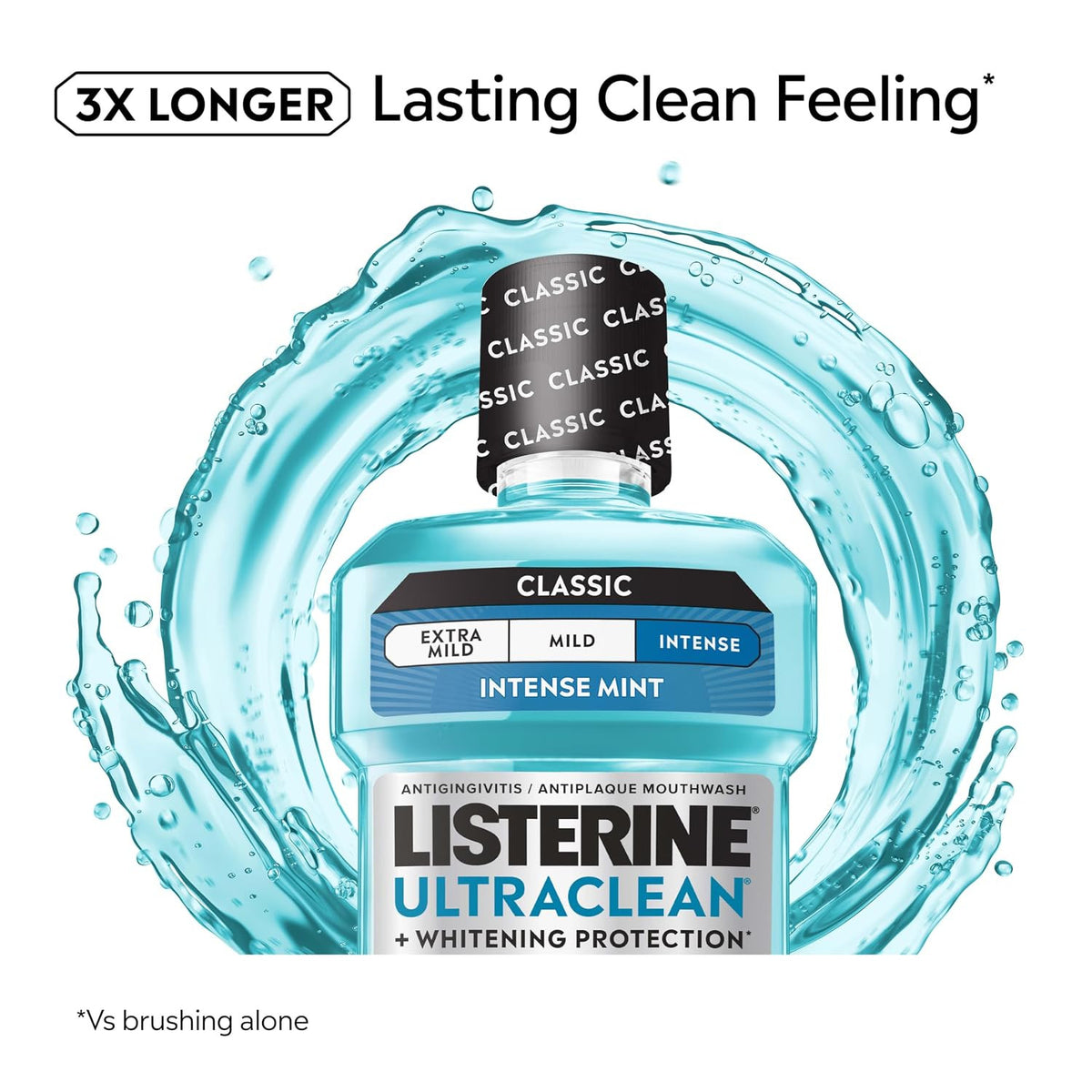 Antiseptic Mouthwash with Whitening Protection for Fresh Breath and Gum Health