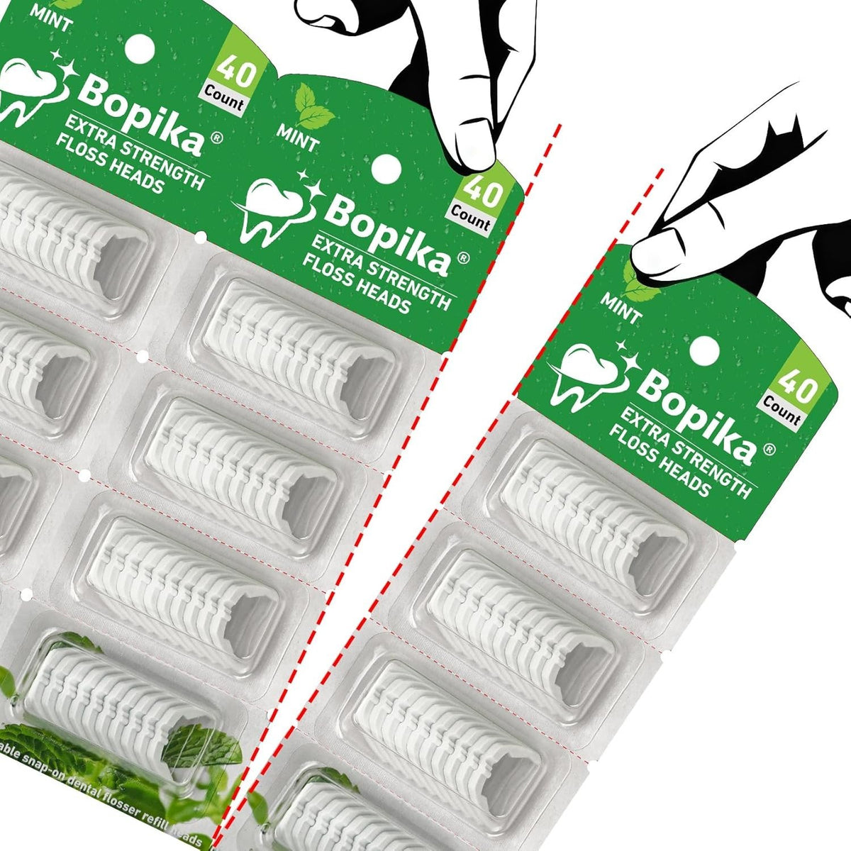 Dental Floss Refills for Power Flossers - 120 Mint Floss Heads