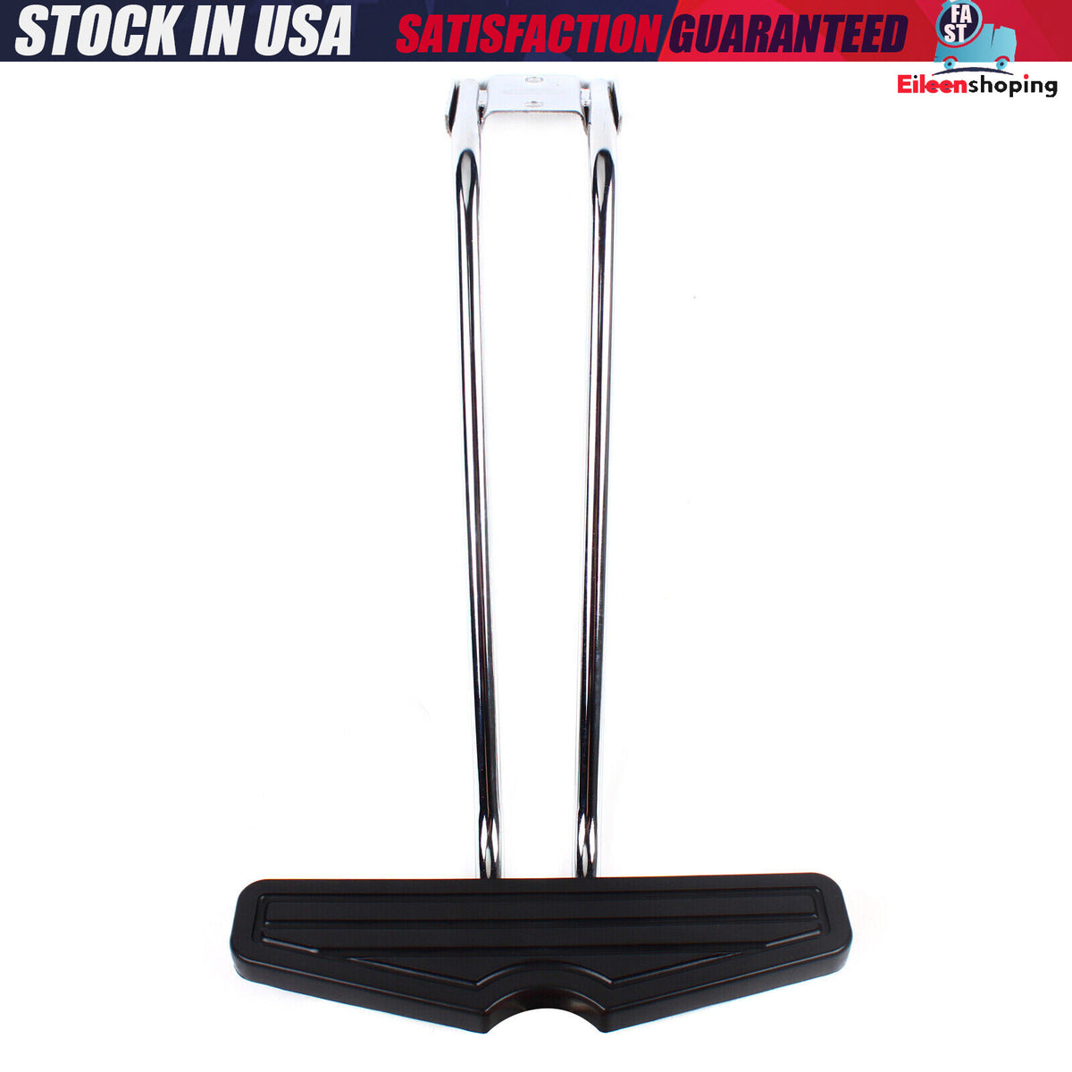 Salon Chair Foot Rest for Hydraulic Barber & Styling Chairs - Black