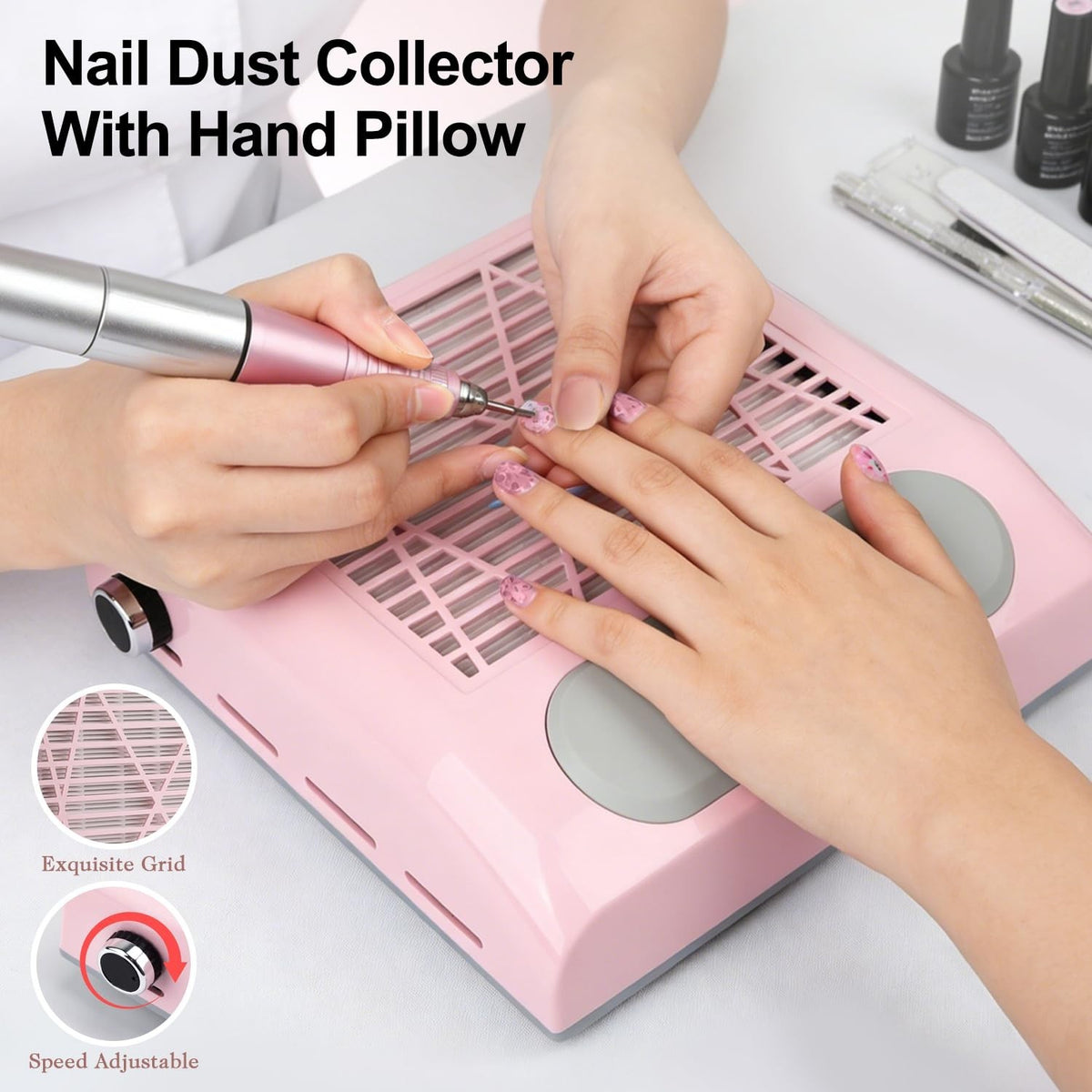 Electric Nail Dust Collector Vacuum Machine for Acrylic Nails 80W