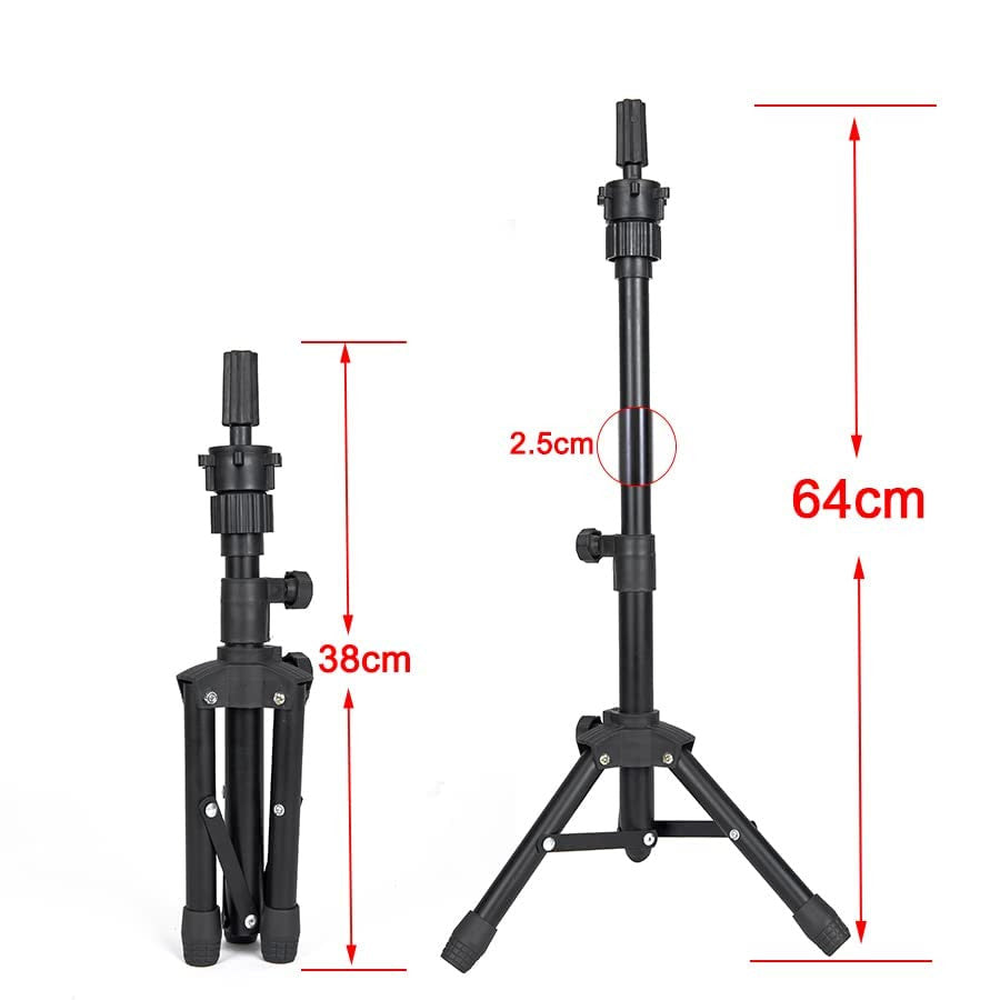 Adjustable Wig Head Stand Tripod for Cosmetology & Training