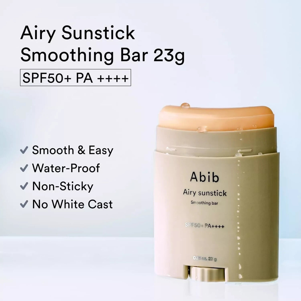 SPF 50+ Broad Spectrum Sunscreen Stick - Water-Resistant, Non-Greasy, 23g